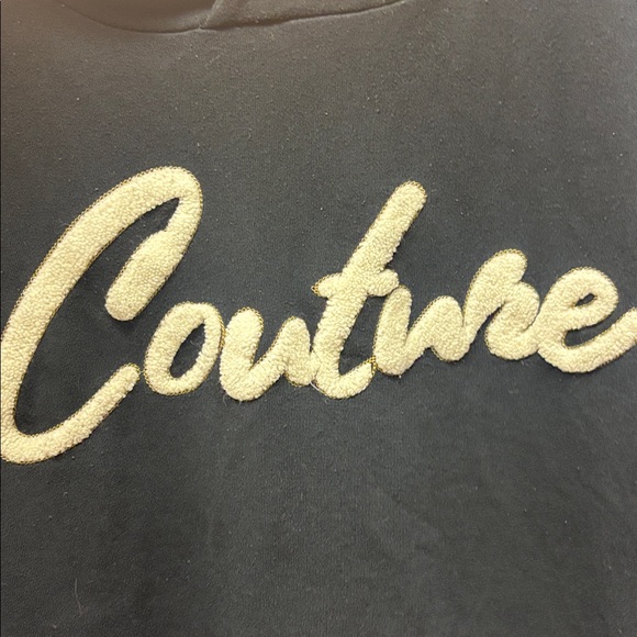 Juicy Couture Black Hoodie with Cream 'Couture' Script - Picture 4 of 4